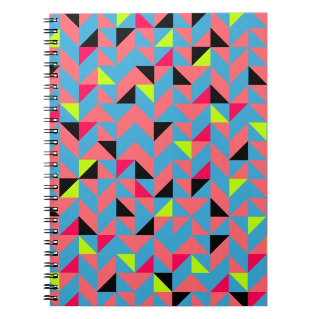 Neon Geometry Notebook Notizblock (Vorderseite)