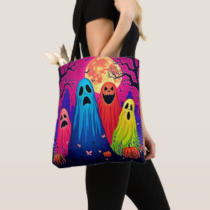 Neon Ghosts' Halloween-Party Design Tasche