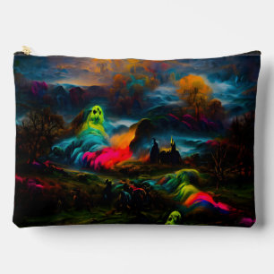 Neon Ghosts in einer Spuk Fantasielandschaft Zubehörtasche