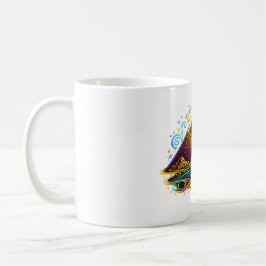 Neon Giza Pyramiden Linien Kunst Tasse