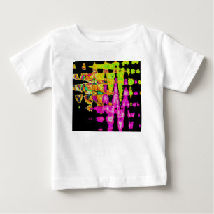 Neon Glitch Abstrakt Art Poster Print Baby T-shirt