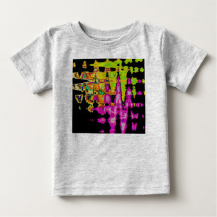 Neon Glitch Abstrakt Art Poster Print Baby T-shirt