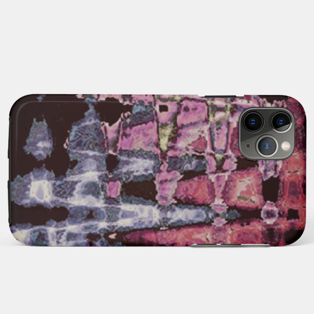 Neon Glitch Abstrakt Art Poster Print Case-Mate iPhone Hülle (Rückseite (Horizontal))