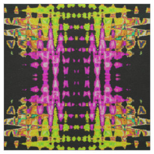 Neon Glitch Abstrakt Art Poster Print Stoff