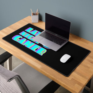 Neon-Glitch-Gamer-Schreibtischmatte Synthwave-PC Schreibtischunterlage