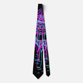 Neon Glitch Rosen Design Krawatte