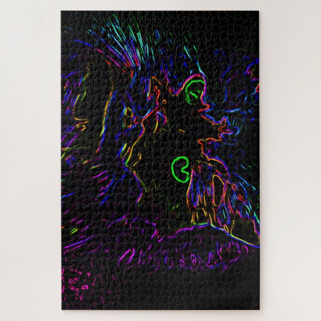 Neon Glow Cat (Vertikal)