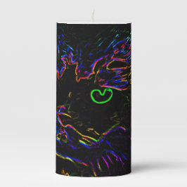Neon Glow Cat Stumpenkerze
