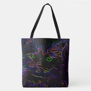 Neon Glow Cat Tasche