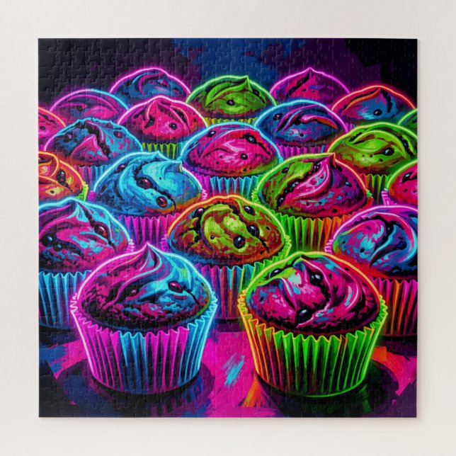Neon-Glow-Cupcakes-Muster (Vertikal)