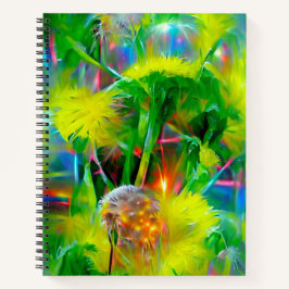 Neon Glow Dandela im Dream Garden Notizbuch