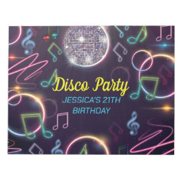 Neon Glow Disco Dance Geburtstagsparty Notizblock