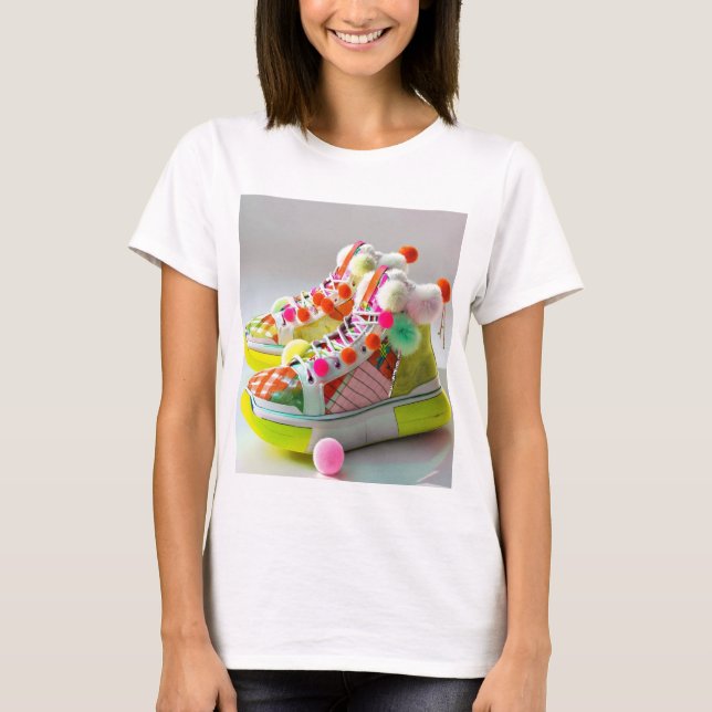 "Neon Glow: Frauendesign Radiating Vibra - T - Shi T-Shirt (Vorderseite)