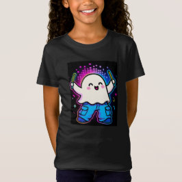 Neon Glow Ghost Kids-Kostüm T-Shirt
