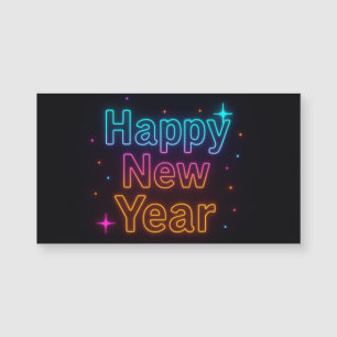 Neon-Glow-Gradient-Typografie-Party-Stimmung Cool Magnetkarte
