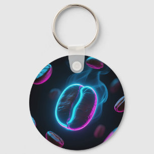 Neon-Glow-Kaffeebohne-Energie Schlüsselanhänger