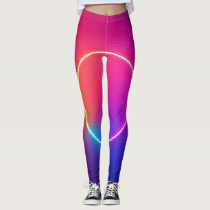 Neon-Glow-Kreis Abstracte Kunst Leggings
