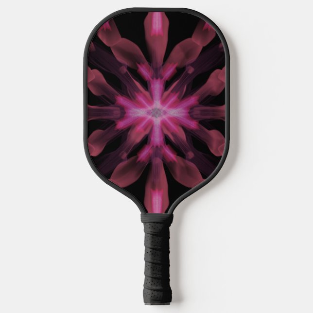 Neon Glow Light Sticks Abstraktes Design Pickleball Schläger (Vorderseite)
