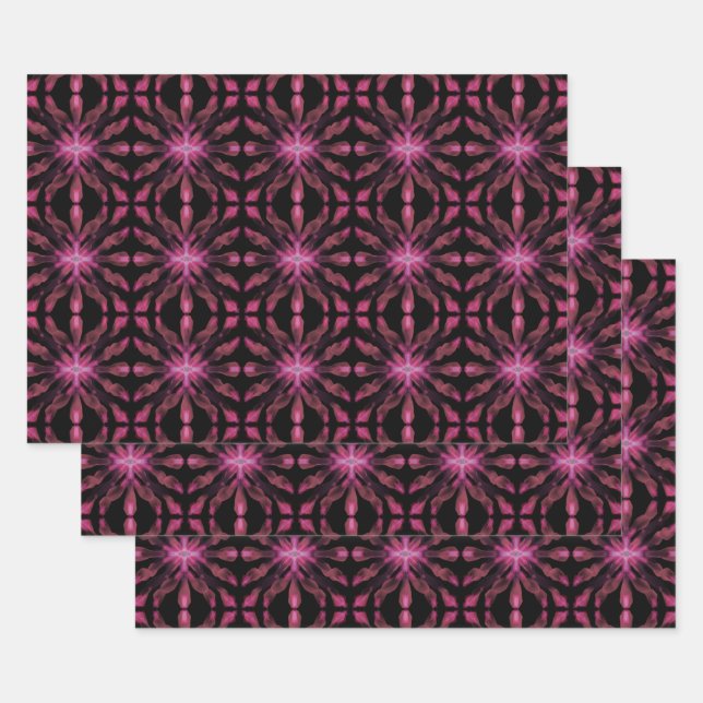 Neon Glow Light Sticks Abstraktes Muster Geschenkpapier Set (Set)