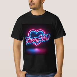 Neon Glow Marry Me Mens Tshirt