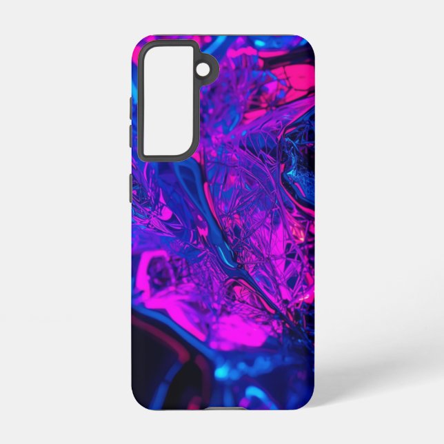 Neon Glow Metallic Samsung Case Samsung Galaxy Hülle (Rückseite)