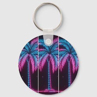 Neon-Glow-Palme Schlüsselanhänger
