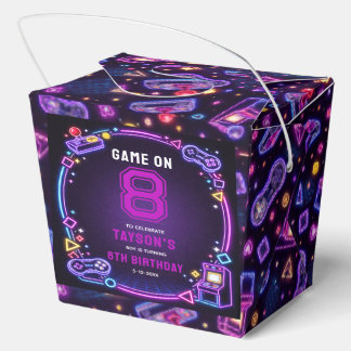 Neon Glow Retro Arcade Gaming 8th Birthday Geschenkschachtel