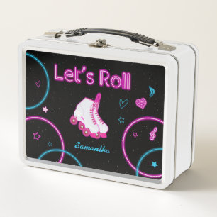 Neon Glow Roller Skaten Roll Metall Brotdose