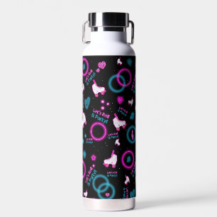 Neon Glow Roller Skaten Roll Pattern Trinkflasche
