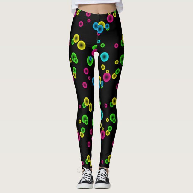 Neon Glow Spheres Leggings (Vorderseite)