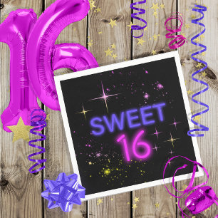 Neon Glow Sweet 16 ID760 Serviette