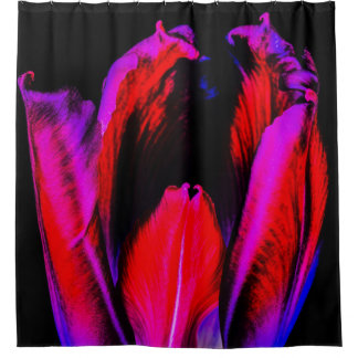 Neon Glow Tulip Duschvorhang