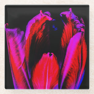 Neon Glow Tulip Glasuntersetzer