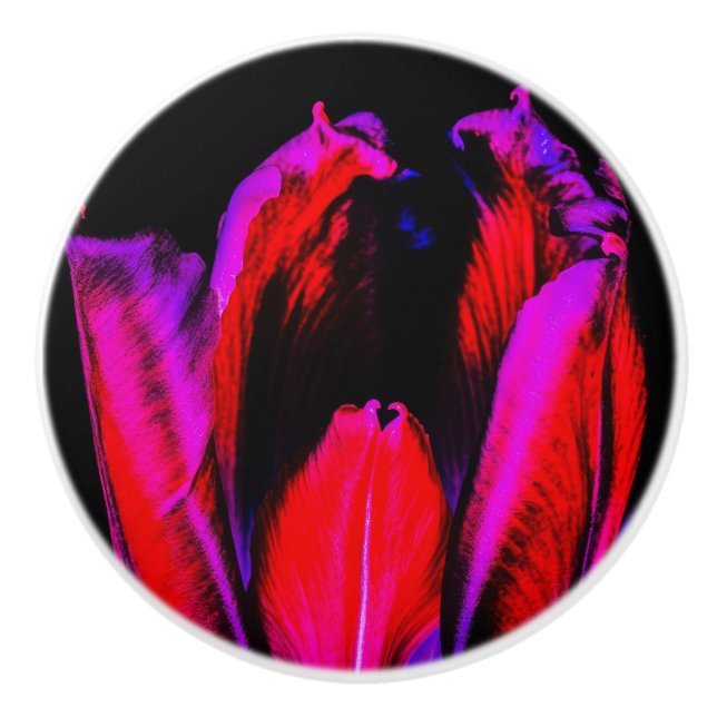 Neon Glow Tulip Keramikknauf (Vorderseite)