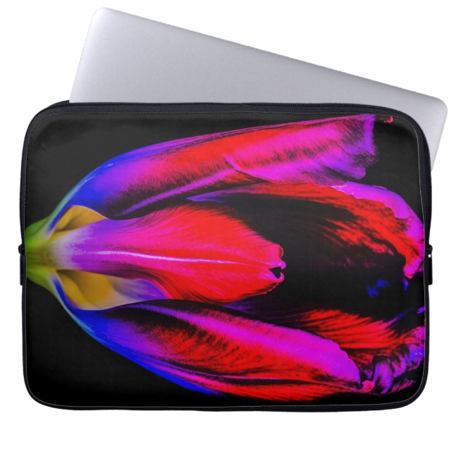 Neon Glow Tulip Laptopschutzhülle (Vorderseite)