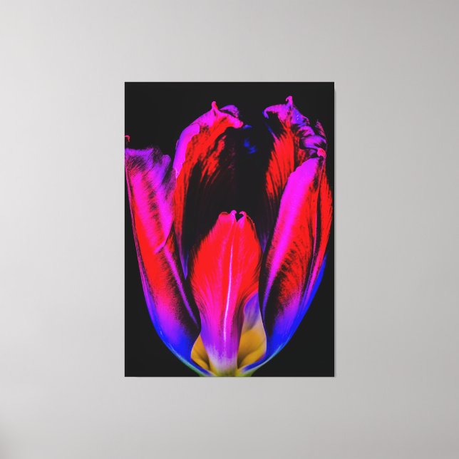 Neon Glow Tulip Leinwanddruck (Vorderseite)