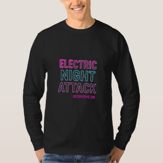 Neon Glow Typography Print | Retro Futuristic Room T-Shirt