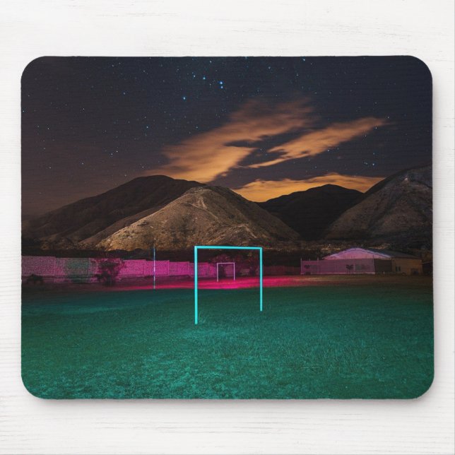 Neon Glow unter den Sternen Mousepad (Vorne)