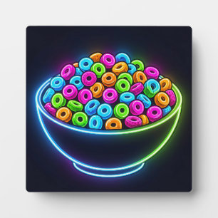 Neon-Glühende Müslischale Fotoplatte