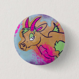 Neon Goat Button
