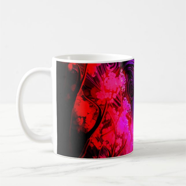 Neon Goddess in Enchanted Forest Kaffeetasse (Links)
