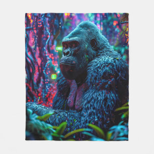 Neon Gorilla Fleecedecke
