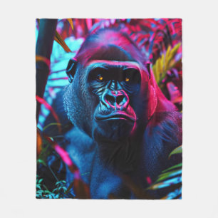 Neon Gorilla Fleecedecke
