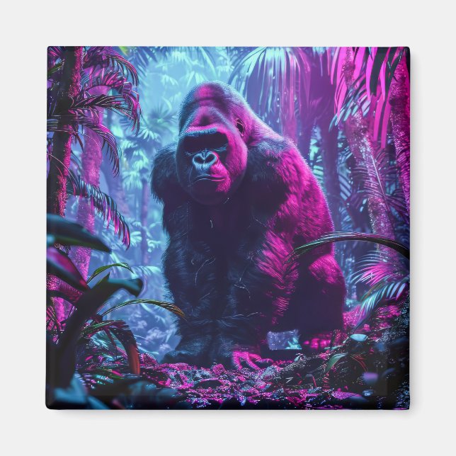 Neon Gorilla Magnet (Vorne)