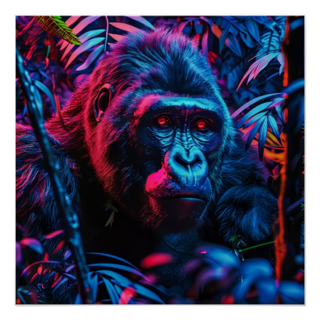 Neon Gorilla Poster (Vorderseite)