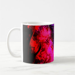 Neon-Göttin im verzauberten Wald Kaffeetasse