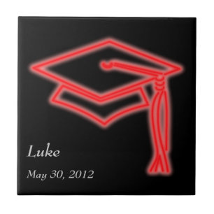 Neon Grad Cap Red Fliese