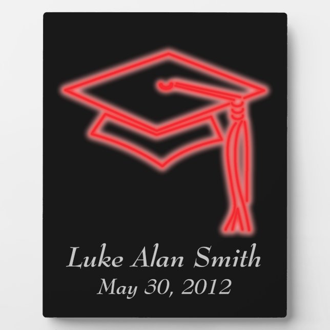 Neon Grad Cap Red Fotoplatte (Vorderseite)