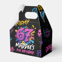 Neon Graffiti 6 7 Meme Trend Sechs Sieben Geburtst