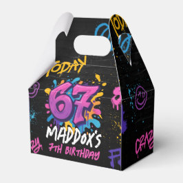 Neon Graffiti 6 7 Meme Trend Six Seven Birthday Geschenkschachtel